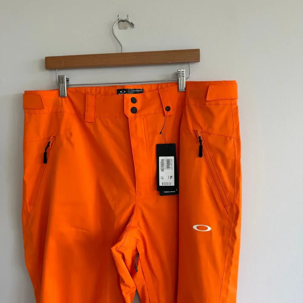 Oakley Crescent 2.0 Shell 2L 10K Performance Fit Snow Pants Orange XL NWT